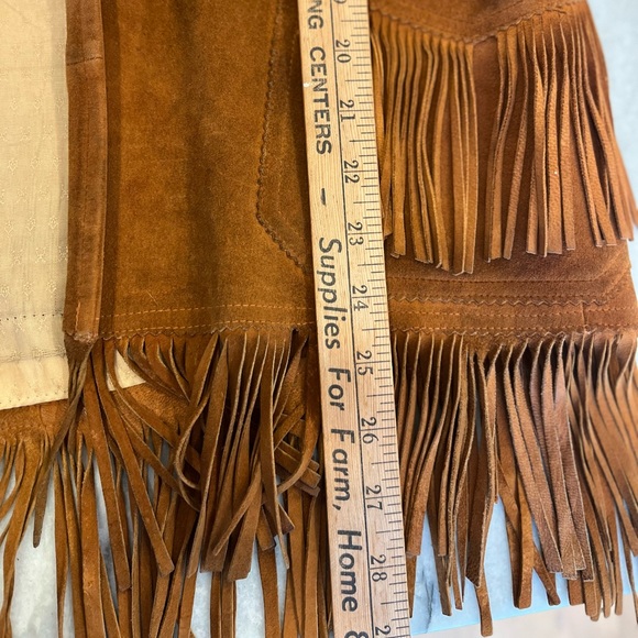 Vintage 60’s Brown Suede Western Fringe Jacket Sylvia Women Sz L Boho Hippie - Picture 11 of 16